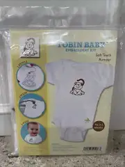 Tobin Baby Embroidery Kit MONKEY Soft Touch Romper 0-3 months T21907 New