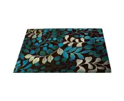 Plant bathroom mat Damascus leaves golden green luxury mat