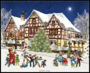 Snowball Fight - DIY Chart Counted Cross Stitch Patterns Needlework 14 ct