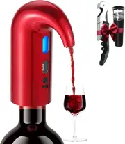3-in-1 Electric Wine Aerator, Decanter & Dispenser Set – USB Rechargeable Wine
