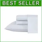Elegant Ramona Blue King Cotton Sheet Set - Luxurious 4-Piece Bedding Collection