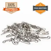 100 pcs 0.55 mm Fishing Sinker Mold Loops Stainless Steel Cheburashka Clip Wire