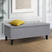 Artiss Storage Ottoman Blanket Box Fabric Large Rest Chest Toy Foot Stool Couch