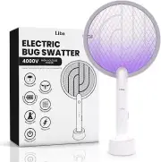 LiBa Electric Fly Swatter Racket, 2 in 1 Electric Bug Zapper USB Rechargeable,