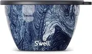 S'well Stainless Steel Salad Bowl Kit - 64oz, Azurite - Comes with 2oz Condiment Container and Removable Tray for Organization - Leak-Proof, Easy to Clean, Dishwasher Safe