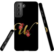 For Samsung Galaxy S22+ Plus Case, Armour Cover, Embellished Letter W