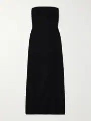 [Matteau] Matteau - Strapless Wool-blend Crepe Maxi Dress - Black - 1 1 Black