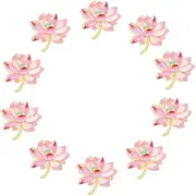 Beatifufu 10Pcs Flower Embroidered Patches Iron Applique Patches for Clothing DIY Crafts Bags Shoes and Accessories Textured Sewing