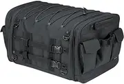 Kuryakyn 5283 Momentum Drifter Motorcycle Travel Luggage: Weather Resistant Roll Bag with Sissy Bar Straps, Black, 18.5” W x 11.5” T x 12” D