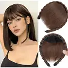 One Piece Fringe Front Bangs With Braided Headband Hair Extensions Real As Human