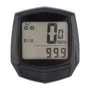 Black Bicycle With Backlit Waterproof Odometer Speedometer Wired Speedometer