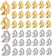 [DOITOOL] 40pcs Antique Alloy Horse Pendant DIY Necklace Ornaments Unique Accessories for Home Decoration Animal Themed Parties