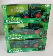 NIB Farm Exploiter Green Tractors & Implements Toys Farm Runner Set