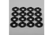 Manley Valve Spring Locator Inside Heat-Treated Fits 1.55 in. OD. Spring .57 in. ID. 1.535 in. OD. .062 in. Thick Black Set of 16