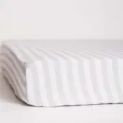 Gray Stripe Mini Crib Fitted Sheet - 100% Cotton Baby Bedding Boy/Girl Nursery