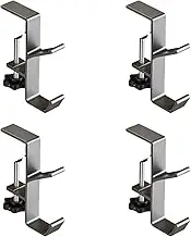 IOIUSKKU 4pcs Stylish Stocking Holder Key Hook Wall Organizer for Party Atmosphere Stocking Holders for Fireplace Aluminum Alloy, Silver Grey