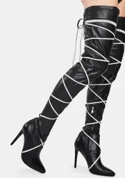 [AZALEA WANG] Underworld Stiletto Thigh High Boots
