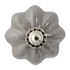 Vintage Flower Ceramic Drawer Knob Interior Furniture Cupboard Door Handle Grey