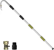 SISUPASSIE Gutter Cleaning Tools, 16FT Reach Telescopic Gutter Cleaning Tools from Ground, Rain Gutter Cleaners Tool with Quick Connect Adapter and Heavy Duty Gutter Wand