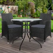 Outdoor Furniture Dining Chair Table Bistro Set Wicker