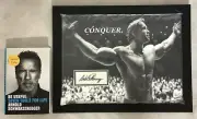 Arnold Schwarzenegger Hand Signed Framed 12x 18" Custom Mat +Book Conquer