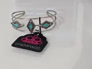 Paparazzi Faux Turquoise "Desert Diamondback" Bracelet