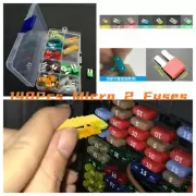 140 x Automotive Car Micro 2 Inserts Blade Fuse+2 Pcs Yellow Clip with Fuse Box (for: Daihatsu)