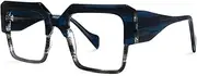 Vooglam Tortoise Thick Square Blue Light Blocking Glasses, Fashion Eye Glasses Frame for Women Anti Eyestrain & UV