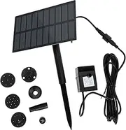 GAROZATION 1 Set Solar Water Fountain Pump for Outdoor Garden Floating Fountain for Bird Baths Ponds Energy Saving Water Circulation Easy to Install Portable Solar Aerator