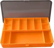 harayaa Fishing Tackle Box Lure Box Multipurpose Practical Fishing Gear Organizer Hard Case for Birthday Gift Saltwater Enthusiast, Orange