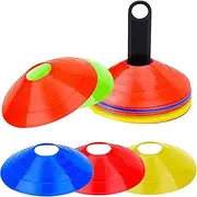 HUIRUMM Pro Soccer Disc Cones,20 Pcs Football Sport Training Cones Disc,Sports Disc Cones Training Cones Agility Soccer Cones with Carry Bag for Training, Football, Basketball,Kids and Other Sports