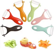 6PCS Vegetable Peeler Set with Sharp Blade,Ceramic Apple Peeler Potatoes & Potato Peeler Veggie Peeler Fruit Peeler Carrot Y Peeler Utral Fast Peeling