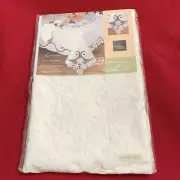 White Appliqué Tablecloth Square 52" NEW