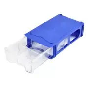 Compact Plastic Storage Box with Translucent Drawers Stackable Parts Organizer
