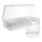 Bead Storage Containers, 24 Small Clear Plastic Bead Organizer Box with9443