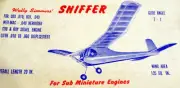 SNIFFER PLAN ENLARGED 150% to 44" Span to Scratch-Build it as RC Model Airplane