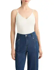 [David Lawrence] Betsy Bamboo Cami in White