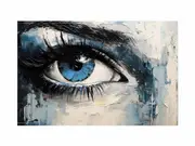 Eyes Modern Art Canvas Print