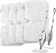 Flammi 4 Pack Microfiber Steam Mop Cleaning Pads Compatible for Shark Steam Pocket Mops S3500 Series S3501 S3601 S3550 S3901 S3801 SE450 S3801CO S3601D (White)