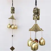Wind Chimes Metal Copper Wind Chime Pendant Door Decoration Alloy Bell Feng Shui Pendant Town House Lucky Cat Cat Money Shop Doorbell Wind Chimes Outdoor