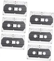jojofuny 6 Pcs Blank Audio Cassette Tapes Recordable Audio Tapes 30-Minute Blank Audio Cassette Tape for Recording