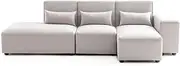 4 Seater Modular Lounge Set Left Corner Chaise Suite Sofa Fabric Sectional Ottoman Couch