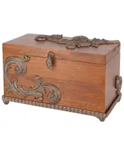Gerson International Birch Wood Hinged-Lid Box