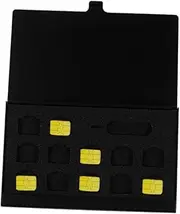 TEHAUX Aluminum Alloy Memory Card Case 12 Slots Compact Data Container for Travel