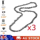 3X Chainsaw Chains 22" 325 058 86DL Semi Chisel For BAUMR-AG SX75 MTM 72SX 62SX