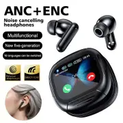 Bluetooth 5.4 Headphones Wireless Earbuds Headset Touch Screen Noise Cancelling
