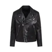 [Tom Ford] Tom Ford-Black Lamb Leather Biker Jacket-Uomo 52 IT