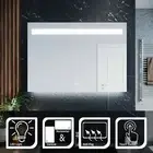 1000x700mm - Backlit LED Bathroom Wall Mirror with Touch Button and Defogger
