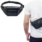 Bum Bag Genuine Leather Fanny Pack Zip Pouch Unisex Waist Belt Wallet