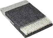 New Zealand Wool Brighton Throw Rug, Monochrome